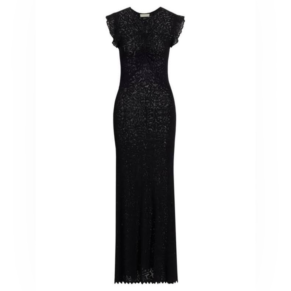 Ulla Johnson Milo Lace Sheer Maxi Dress - BNWT - color black / noir- size Small